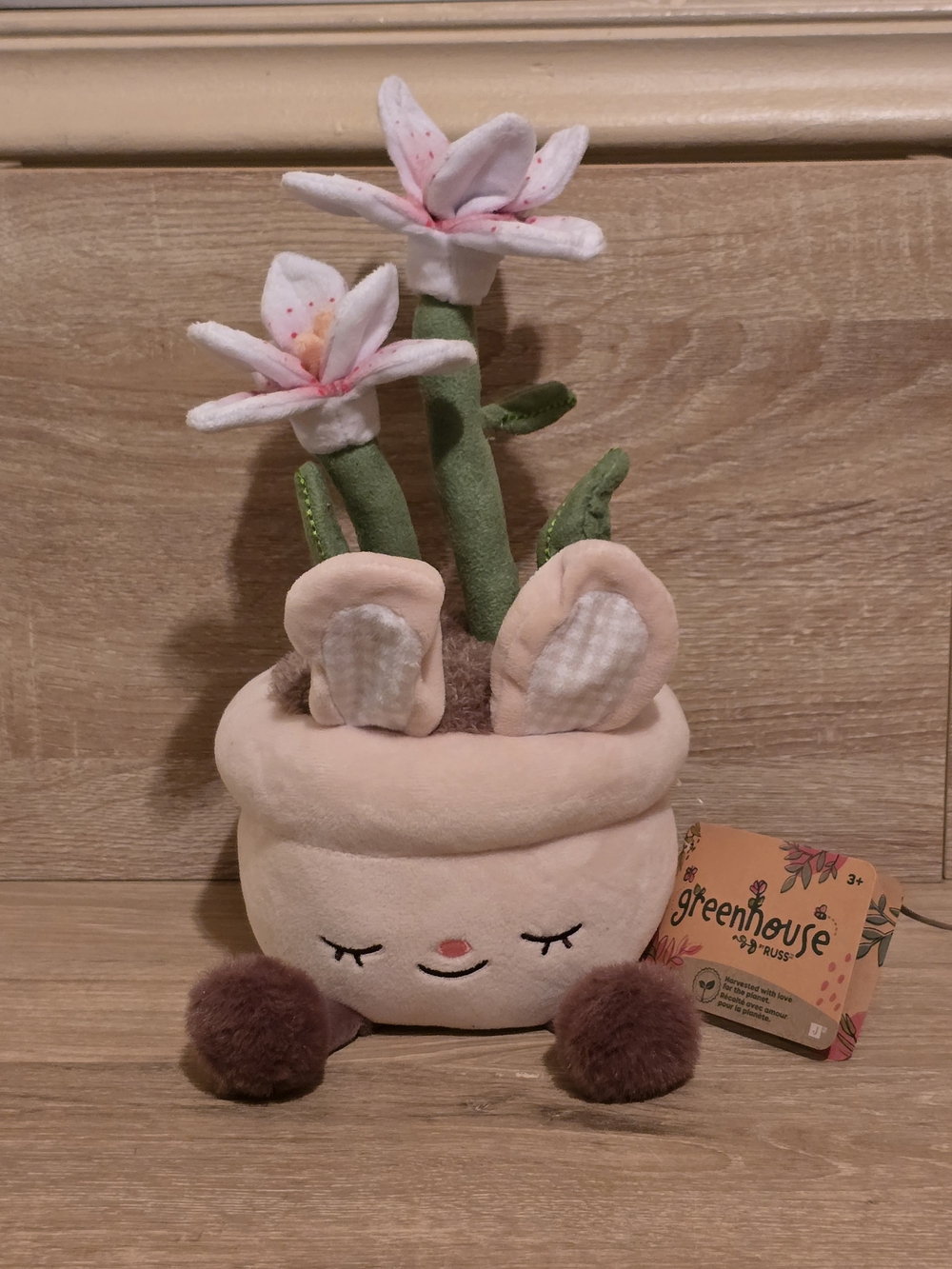 Greenhouse by Russ 12” Easter Lily Bunny Ears Plush